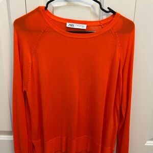 Zara Women's Orange Sweater